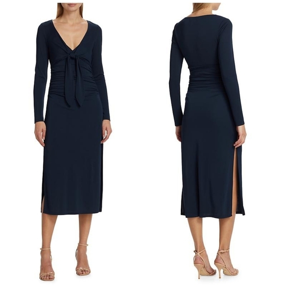 Cinq A Sept Brenna Jersey Tie Midi Dress - Picture 8 of 8